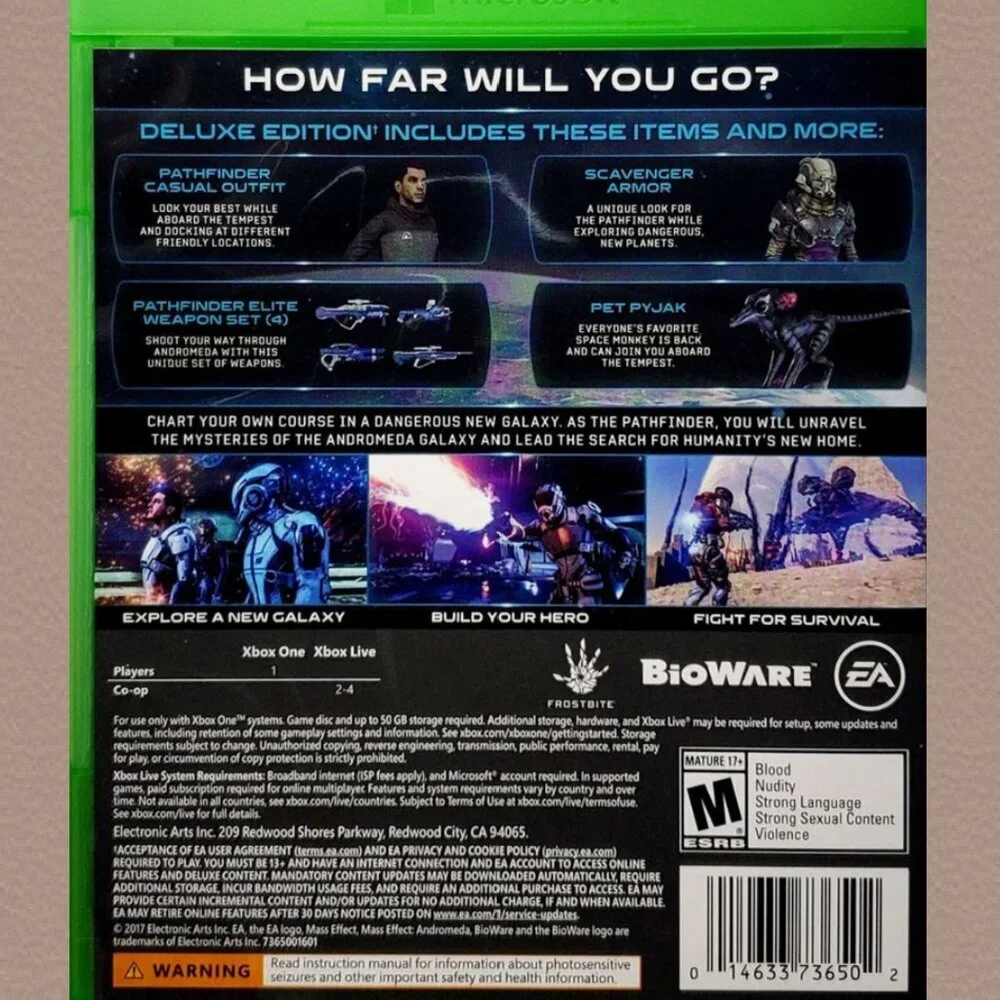 Xbox One Mass Effect Andromeda Deluxe Edition